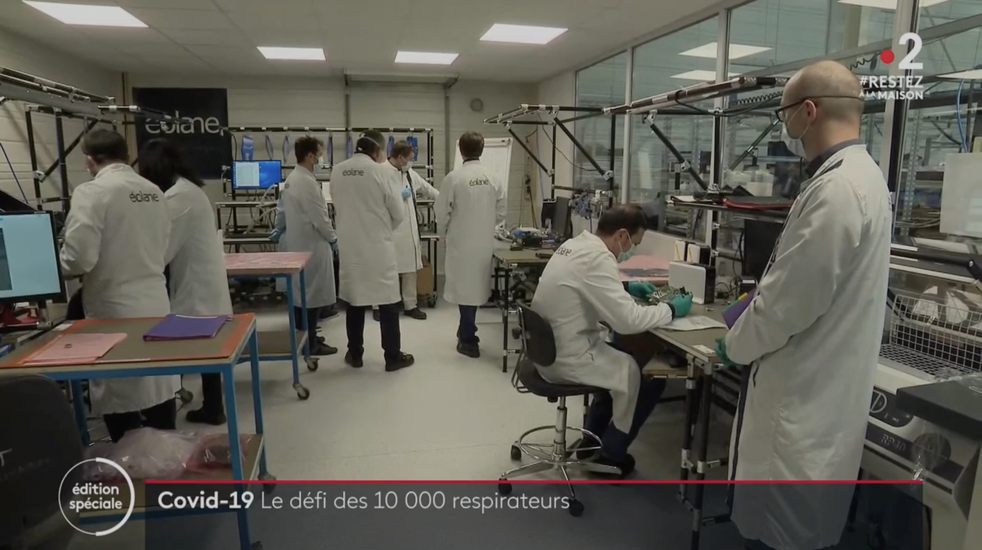 50 days for 10000 respirators, France 2 TV