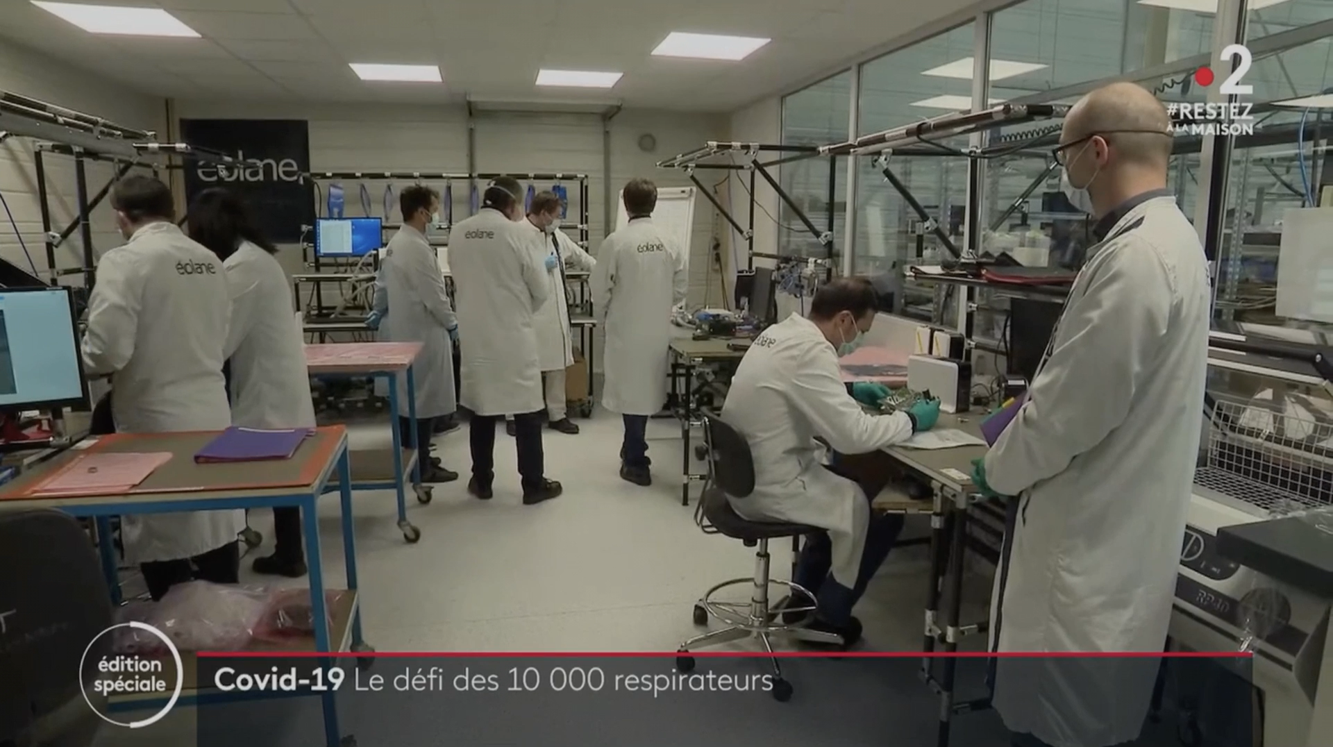 50 jours pour 10000 respirateurs, France 2