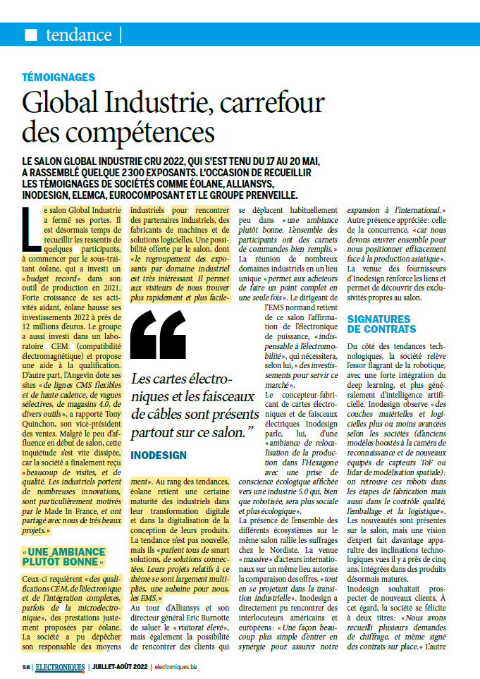 Page 58 Electronique juillet 2022