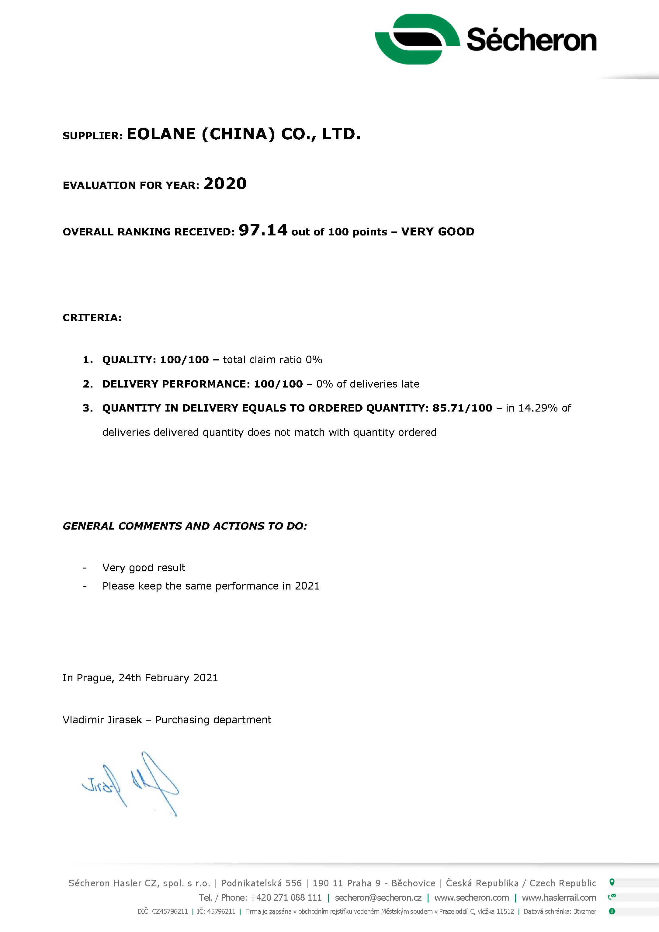 photo des résultats de l'évaluation 